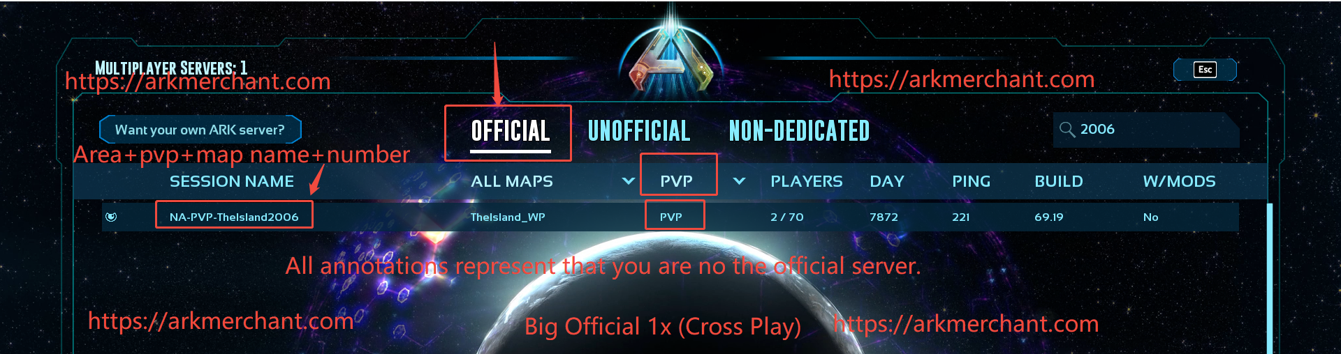 What server are you on?-ARK Merchant